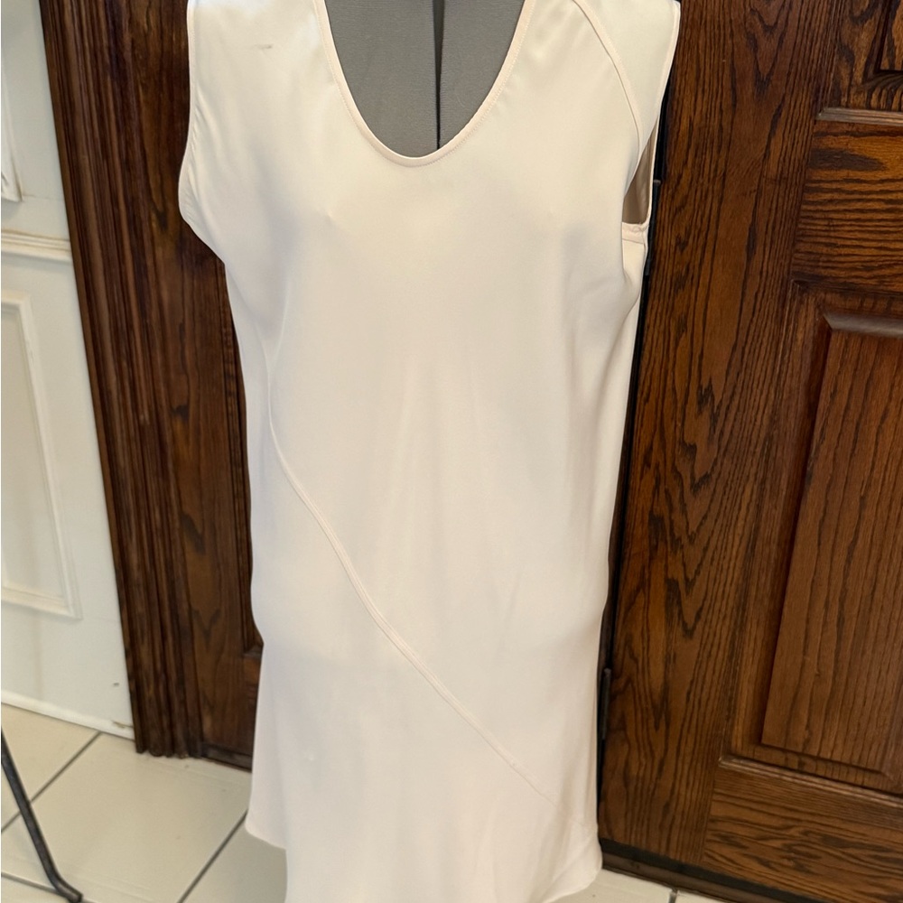 Cream Ribbed Sheath Midi Dress for Cocktail